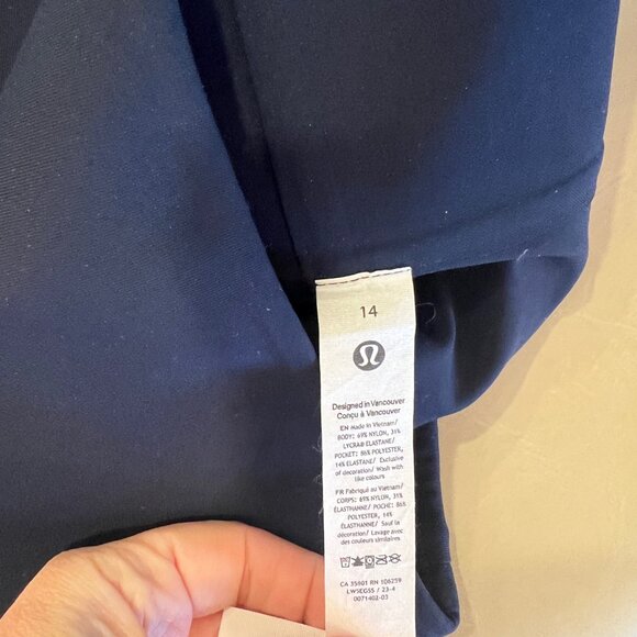 Lululemon Smooth Fit Pull-On High-Rise Pants navy size 14 - Picture 6 of 6